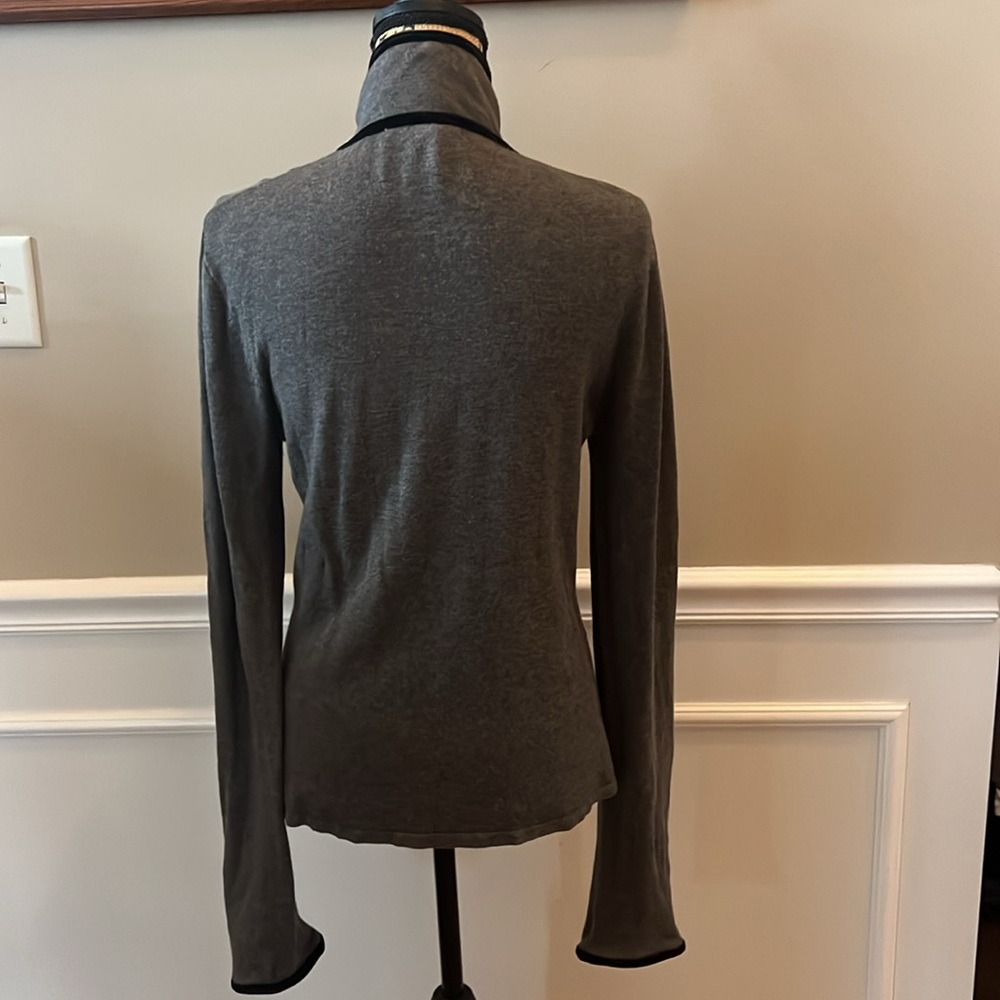 Cabi Gray Zip Up Cardigan Sweater style 720 - Picture 4 of 7
